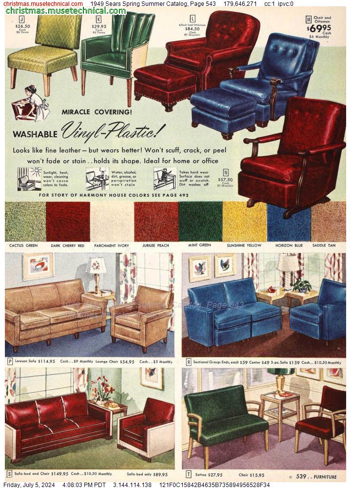 1949 Sears Spring Summer Catalog, Page 543