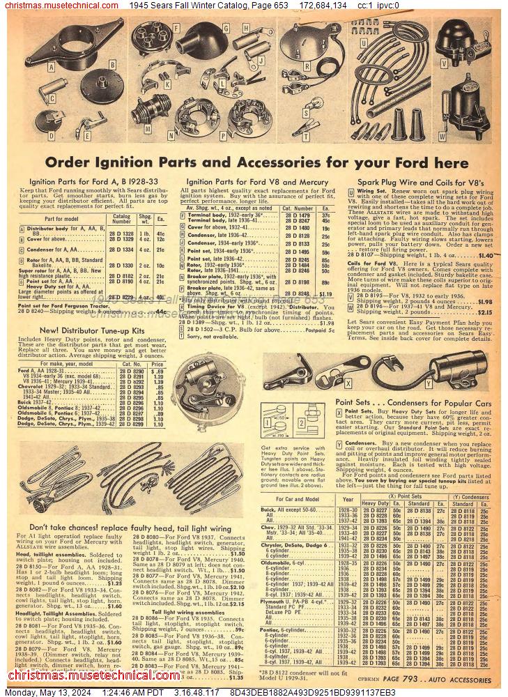 1945 Sears Fall Winter Catalog, Page 653