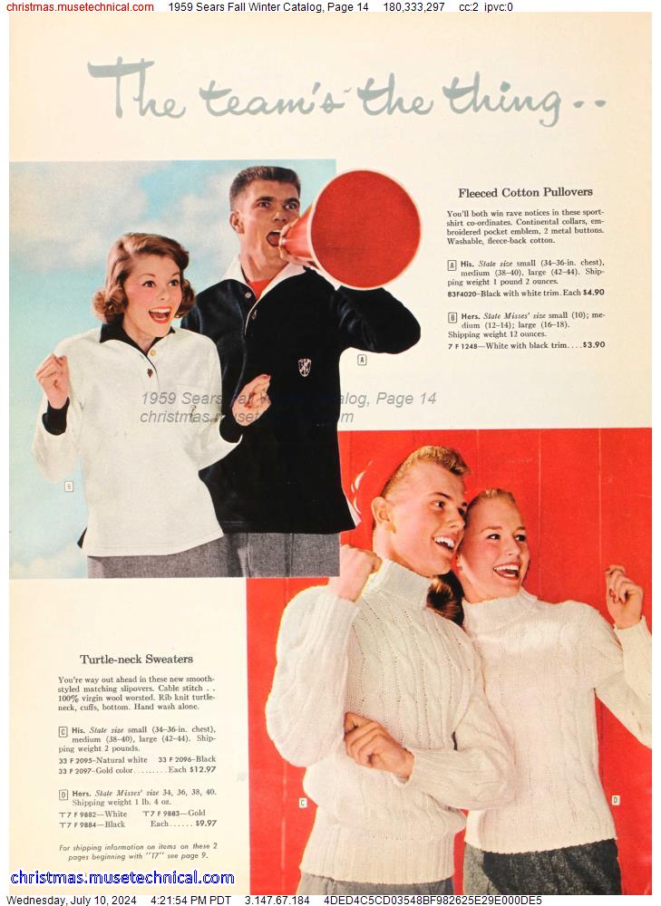 1959 Sears Fall Winter Catalog, Page 14
