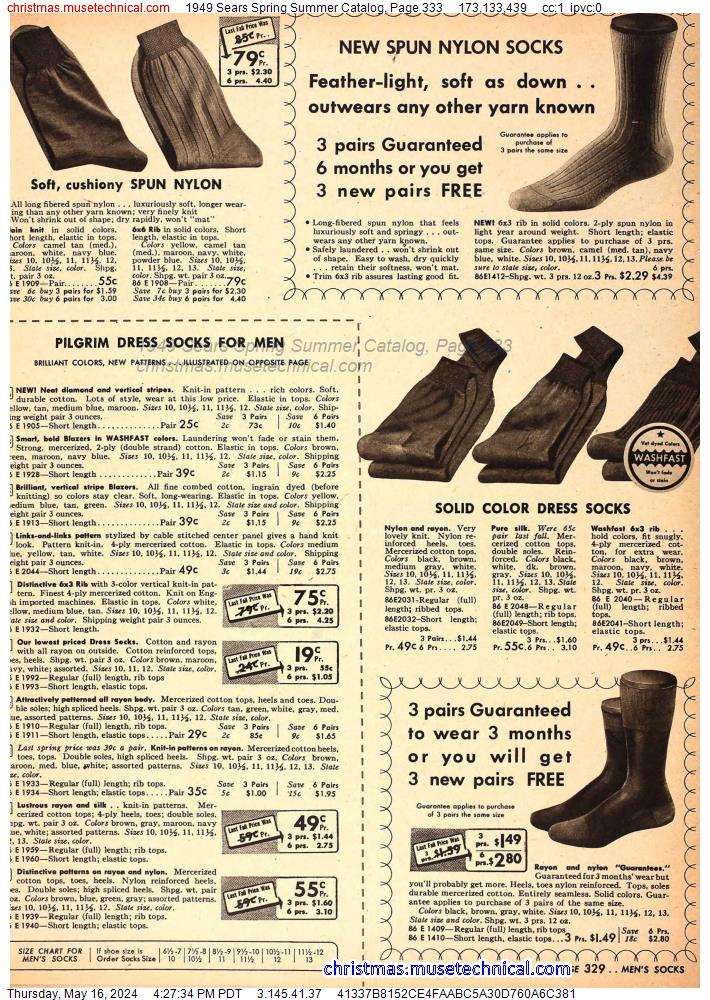 1949 Sears Spring Summer Catalog, Page 333