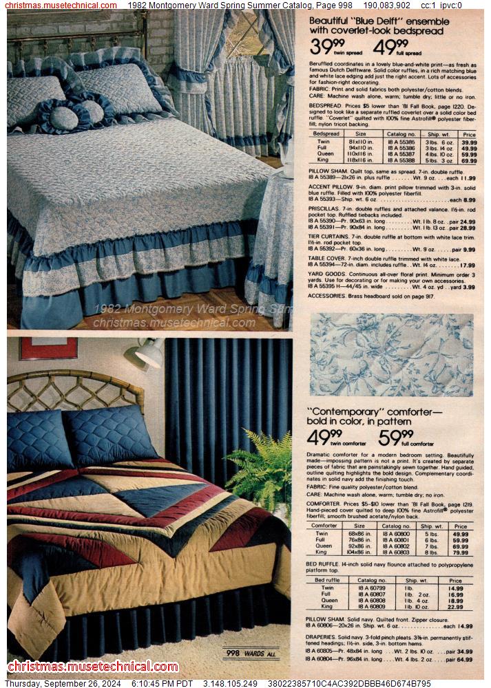 1982 Montgomery Ward Spring Summer Catalog, Page 998