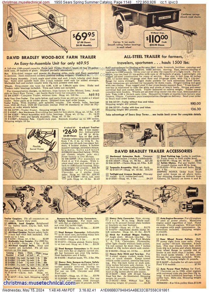 1950 Sears Spring Summer Catalog, Page 1148