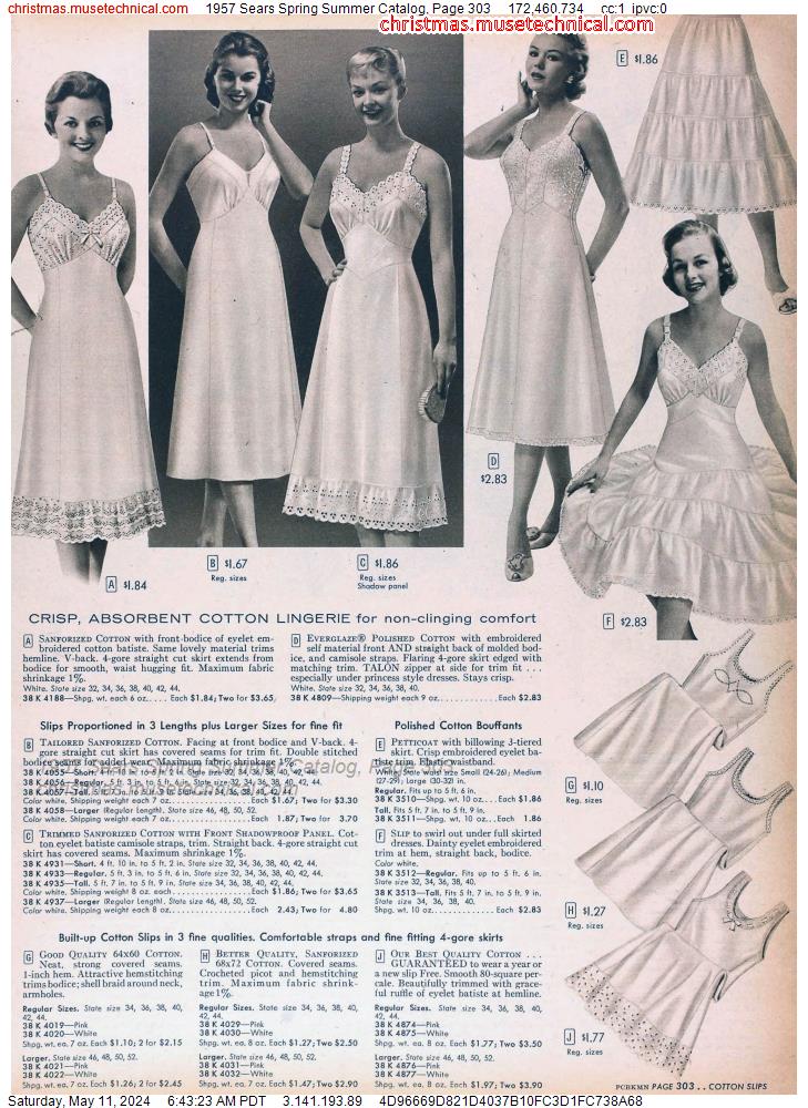 1957 Sears Spring Summer Catalog, Page 303