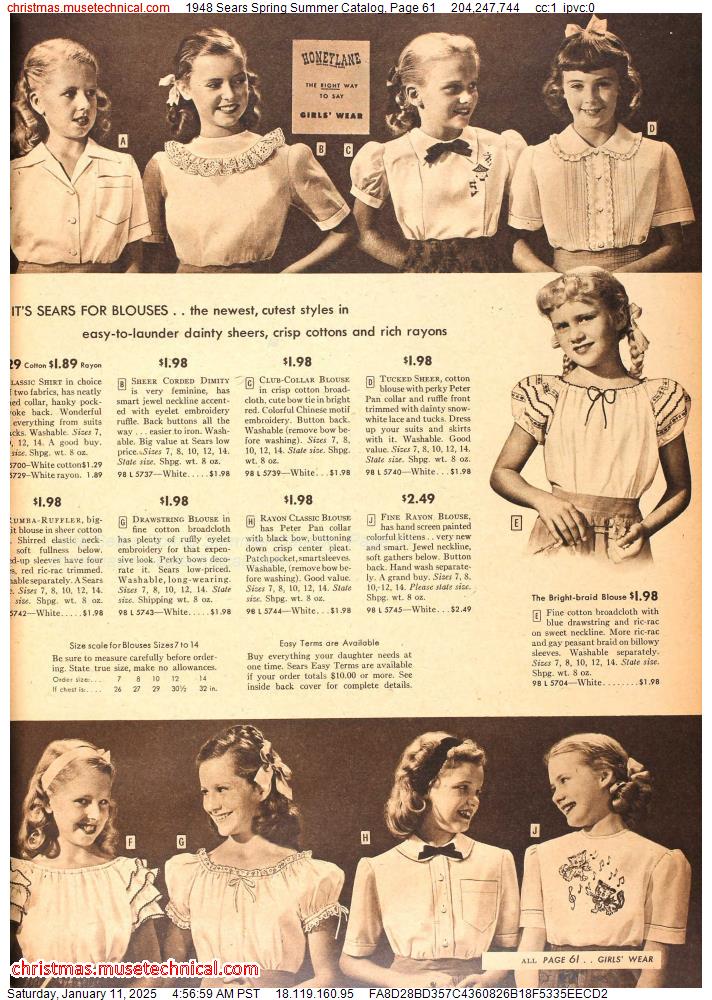 1948 Sears Spring Summer Catalog, Page 61