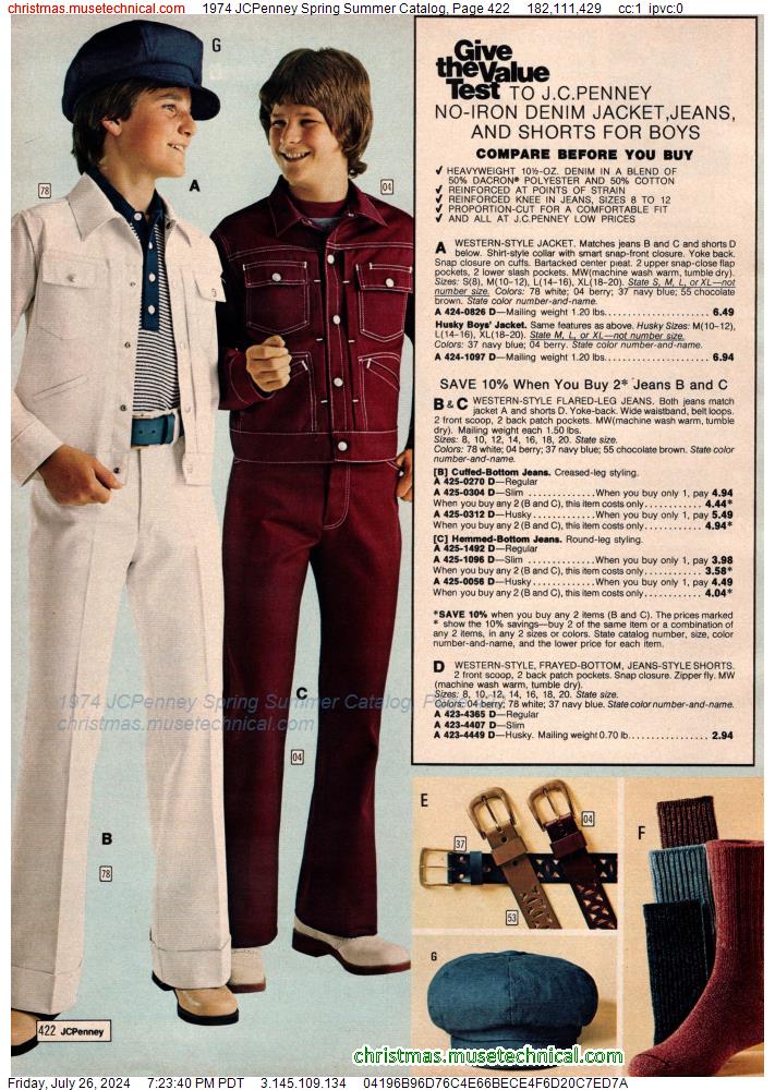 1974 JCPenney Spring Summer Catalog, Page 422