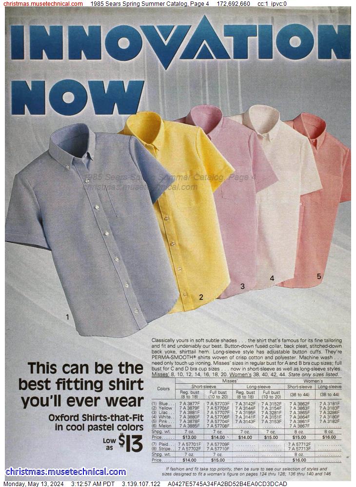 1985 Sears Spring Summer Catalog, Page 4