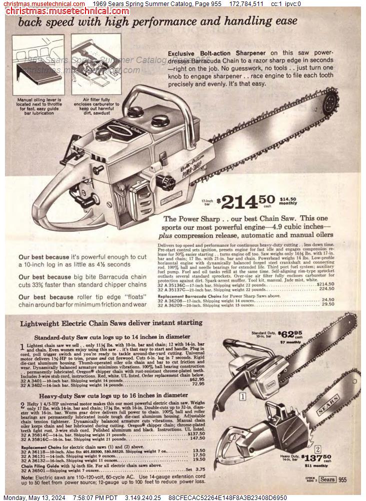 1969 Sears Spring Summer Catalog, Page 955