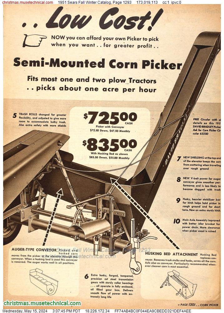 1951 Sears Fall Winter Catalog, Page 1293