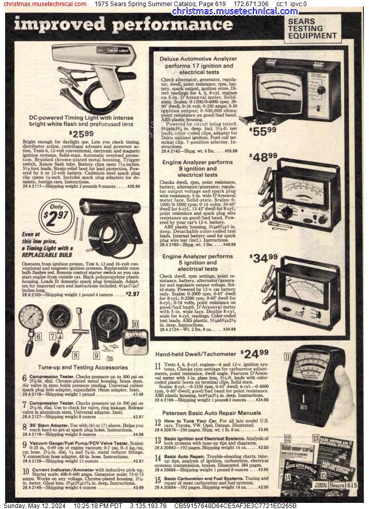 1975 Sears Spring Summer Catalog, Page 619