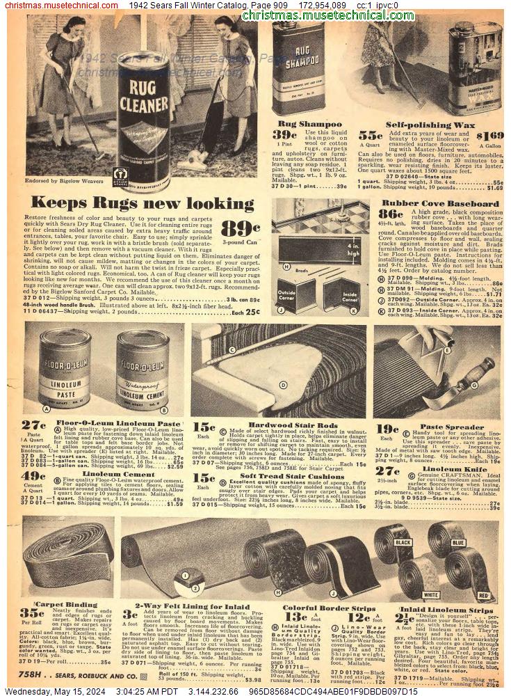 1942 Sears Fall Winter Catalog, Page 909