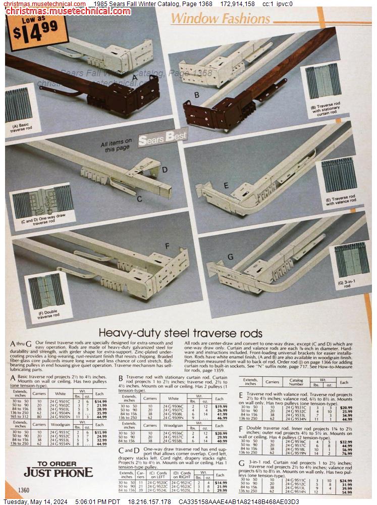 1985 Sears Fall Winter Catalog, Page 1368