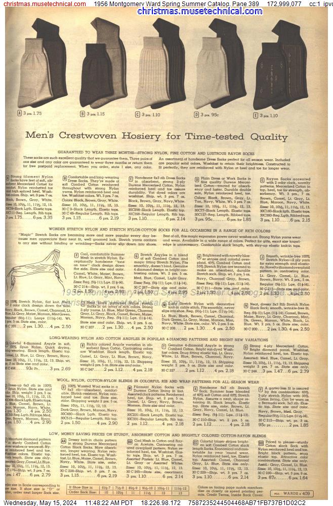 1956 Montgomery Ward Spring Summer Catalog, Page 389