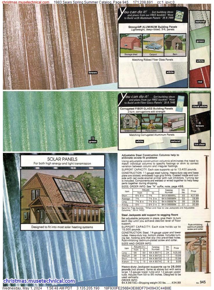 1983 Sears Spring Summer Catalog, Page 945
