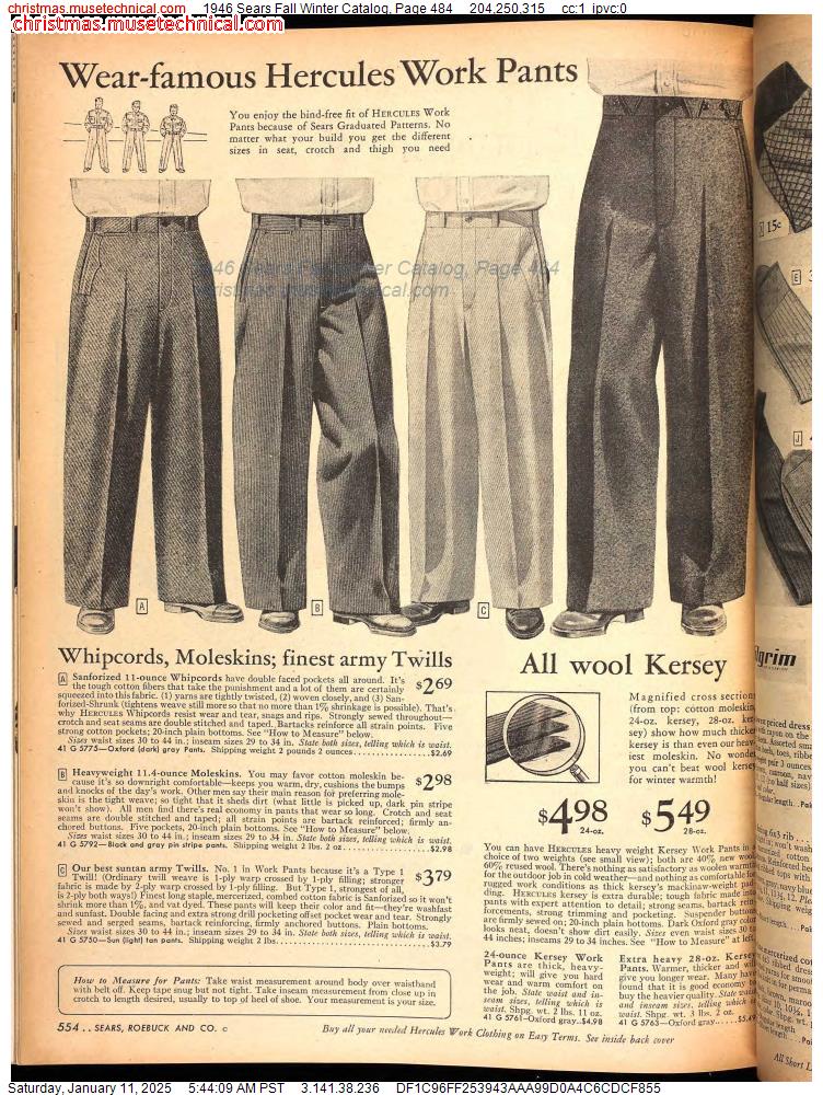 1946 Sears Fall Winter Catalog, Page 484