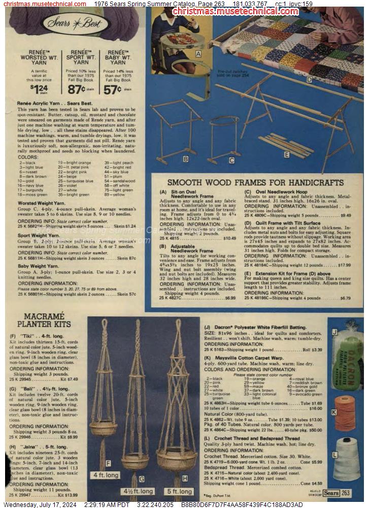 1976 Sears Spring Summer Catalog, Page 263
