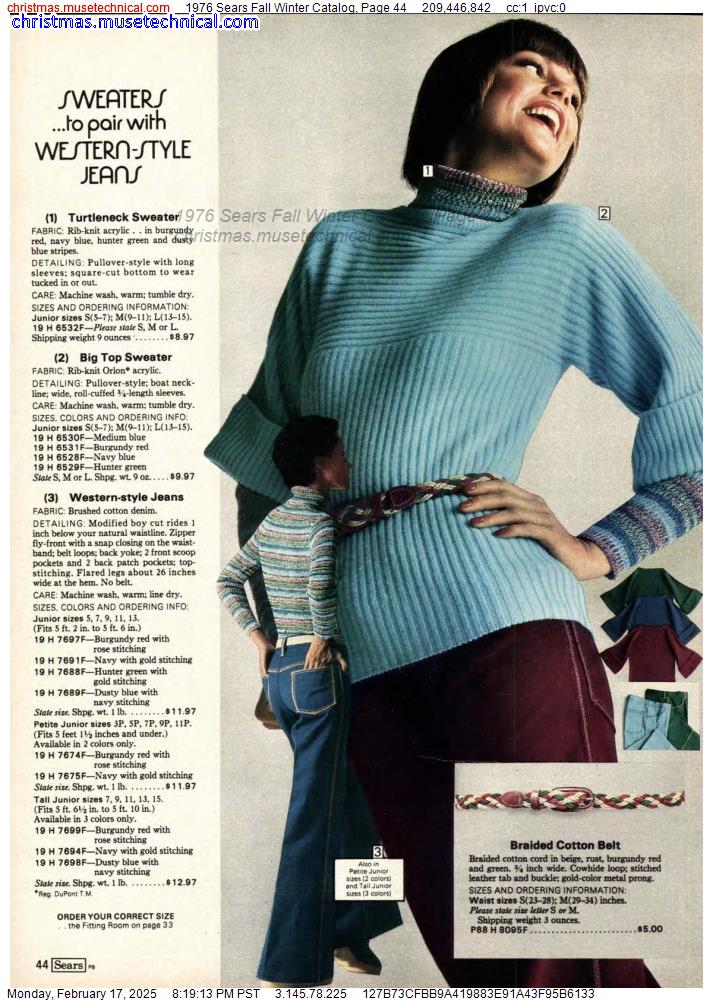 1976 Sears Fall Winter Catalog, Page 44