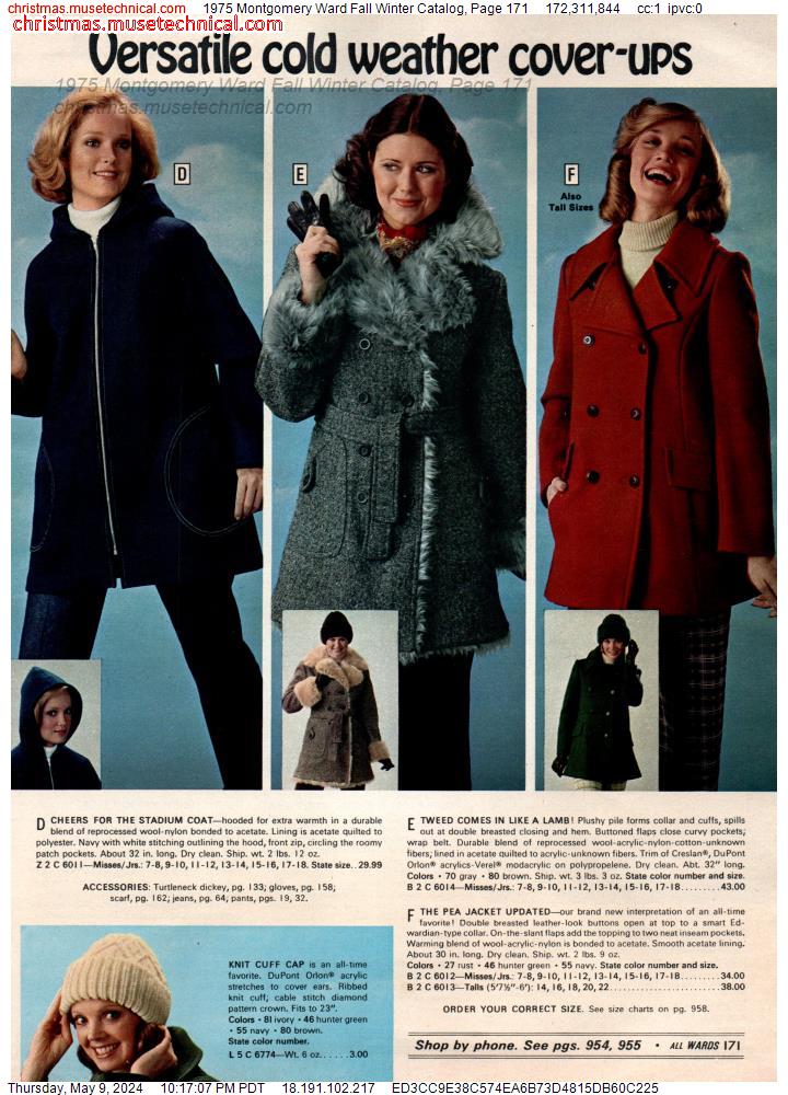 1975 Montgomery Ward Fall Winter Catalog, Page 171