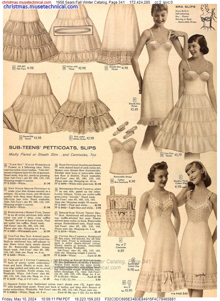 1956 Sears Fall Winter Catalog, Page 341