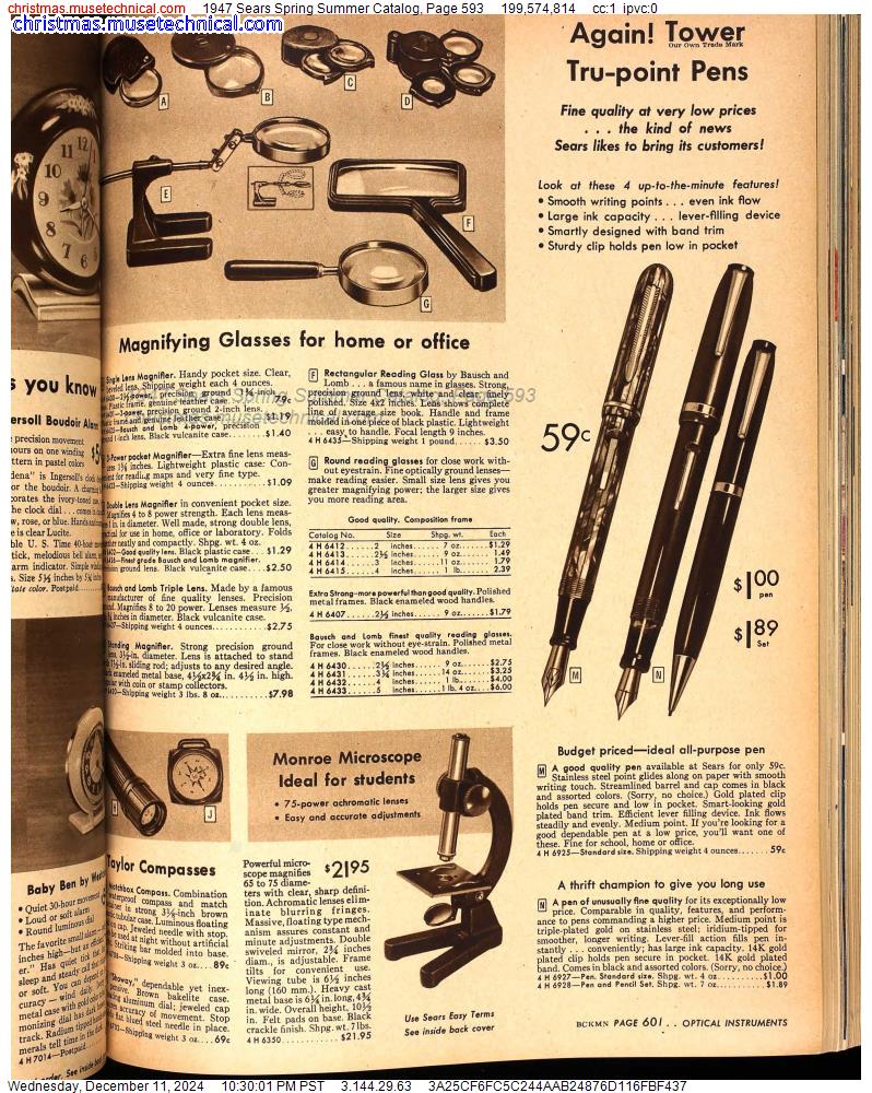 1947 Sears Spring Summer Catalog, Page 593