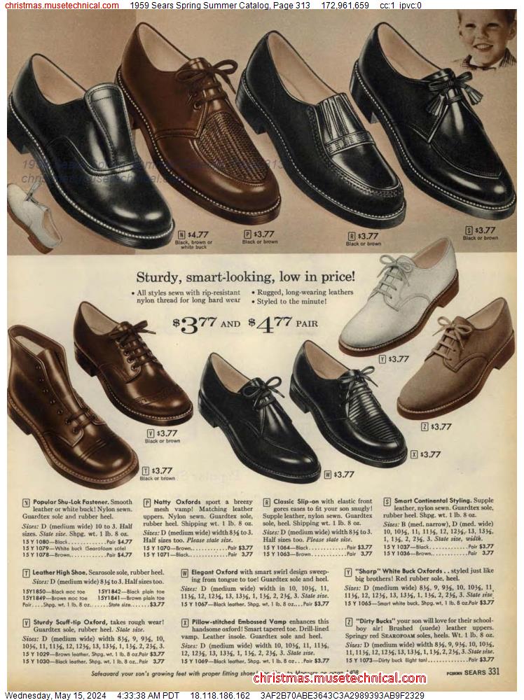 1959 Sears Spring Summer Catalog, Page 313