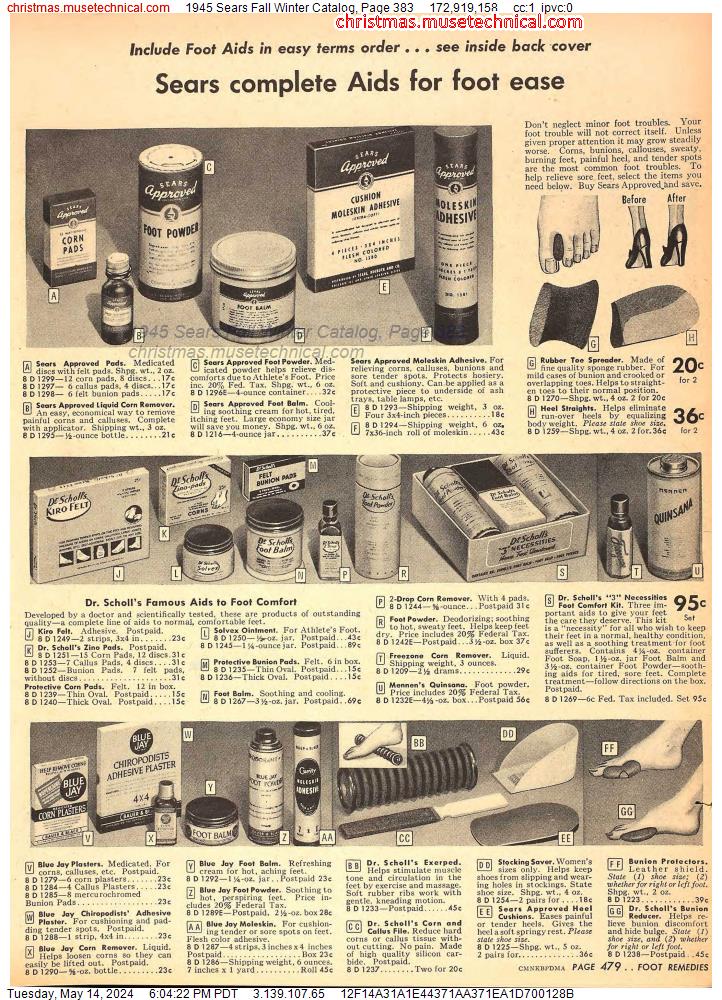 1945 Sears Fall Winter Catalog, Page 383