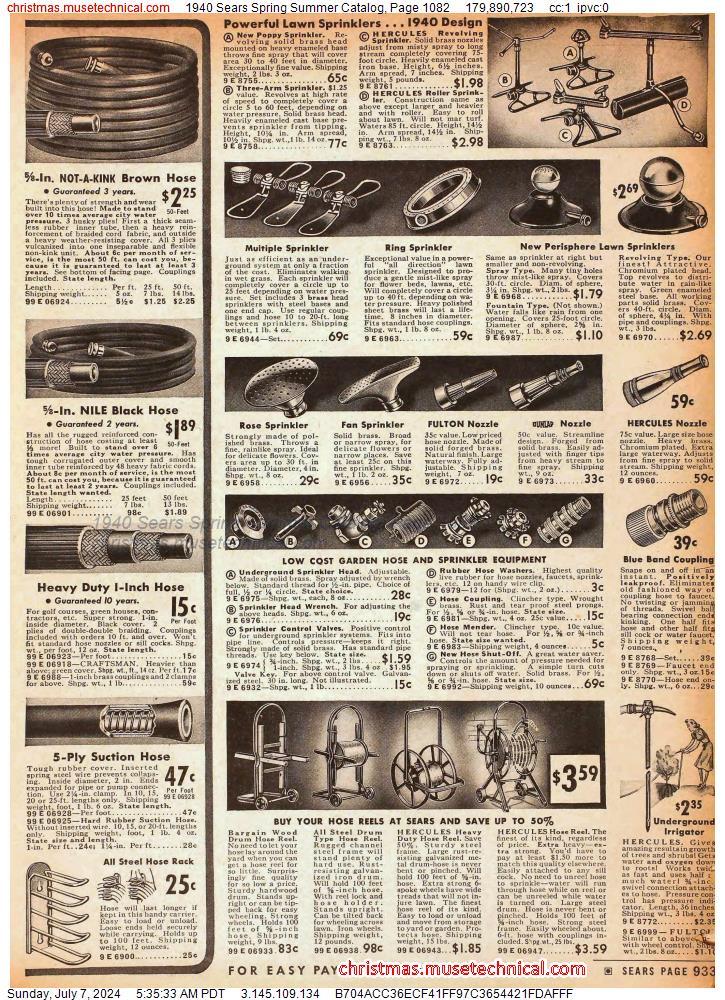 1940 Sears Spring Summer Catalog, Page 1082