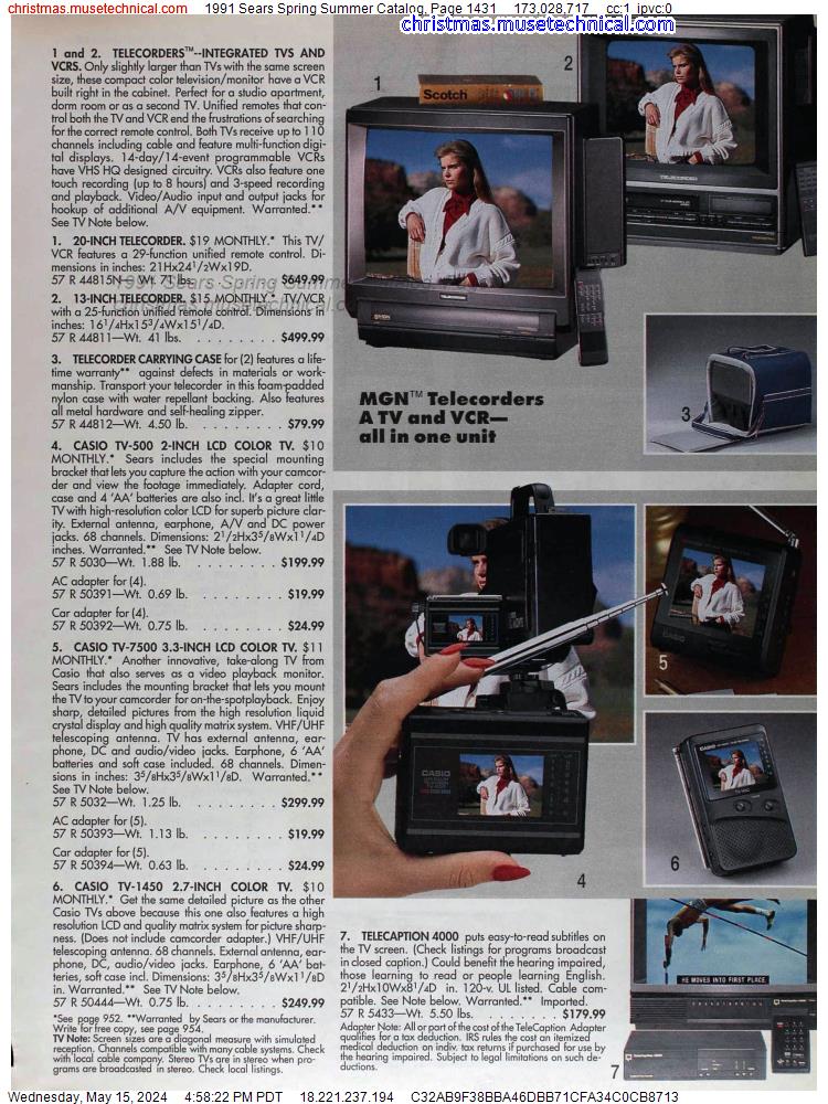 1991 Sears Spring Summer Catalog, Page 1431