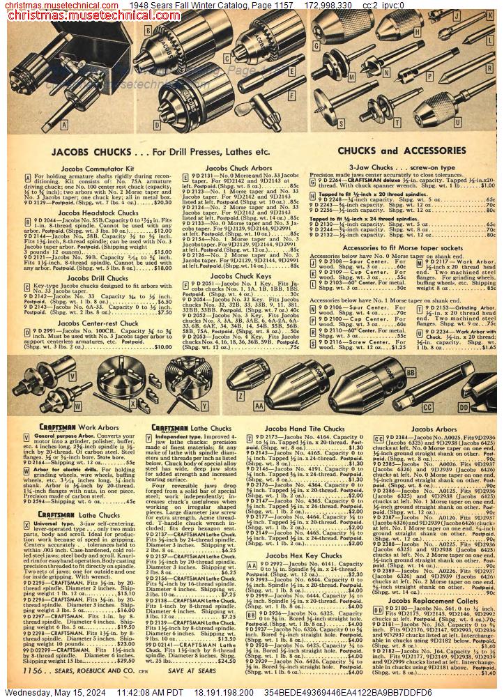 1948 Sears Fall Winter Catalog, Page 1157