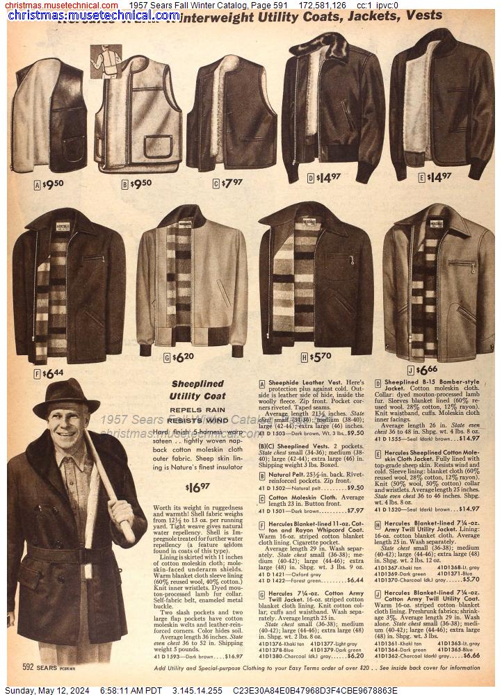 1957 Sears Fall Winter Catalog, Page 591