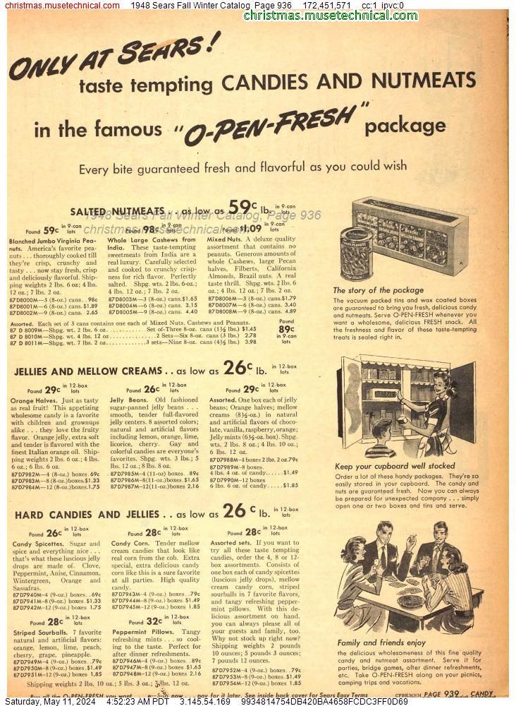 1948 Sears Fall Winter Catalog, Page 936