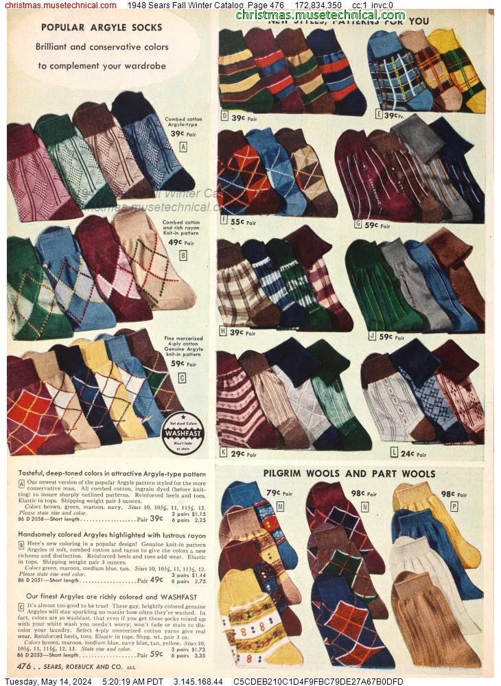 1948 Sears Fall Winter Catalog, Page 476