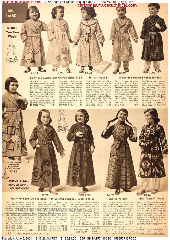 1952 Sears Fall Winter Catalog, Page 28