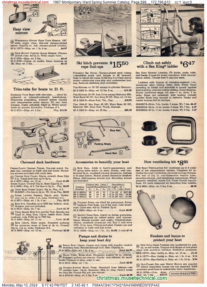 1967 Montgomery Ward Spring Summer Catalog, Page 599