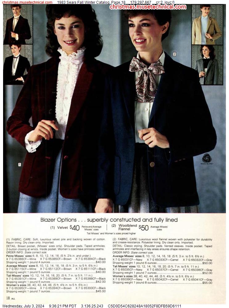 1983 Sears Fall Winter Catalog, Page 18