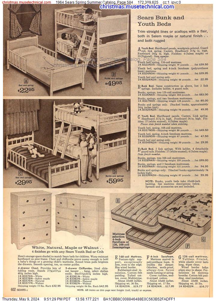 1964 Sears Spring Summer Catalog, Page 584