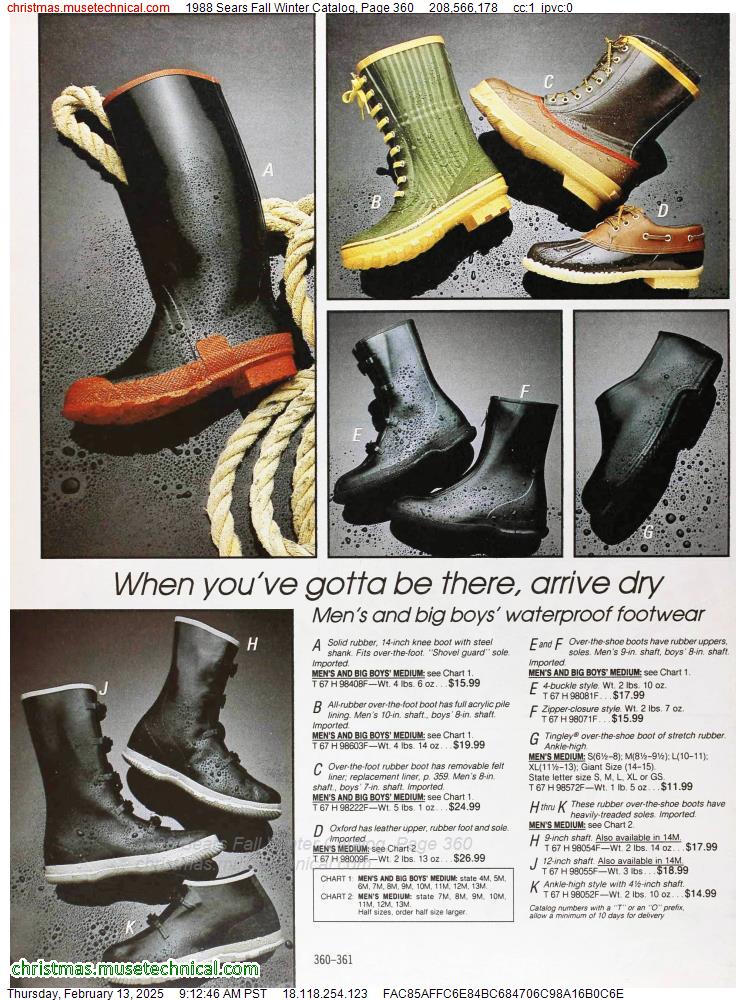 1988 Sears Fall Winter Catalog, Page 360