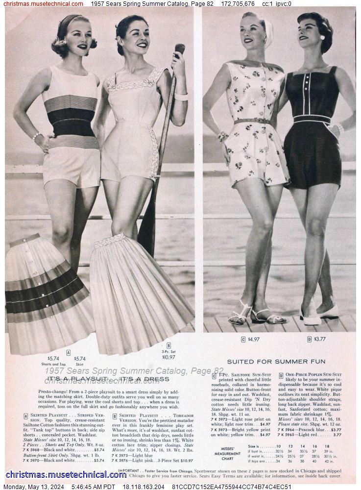 1957 Sears Spring Summer Catalog, Page 82