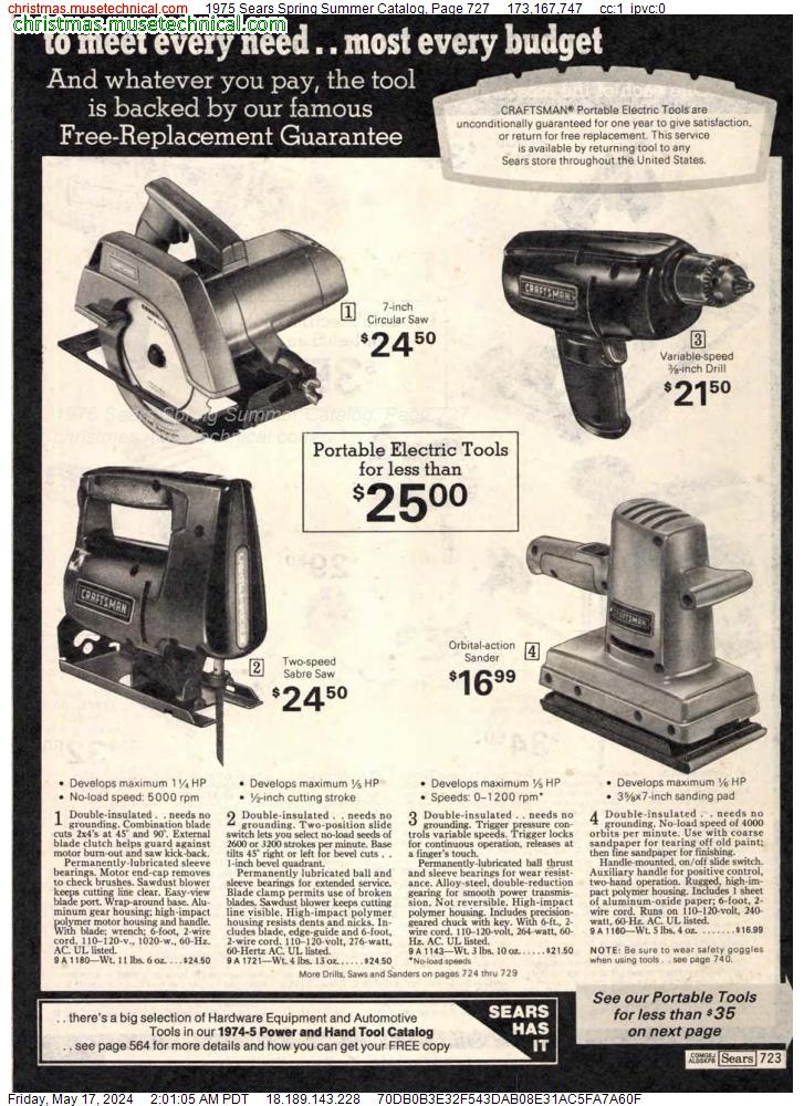 1975 Sears Spring Summer Catalog, Page 727