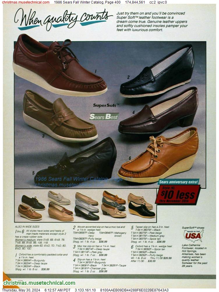 1986 Sears Fall Winter Catalog, Page 400