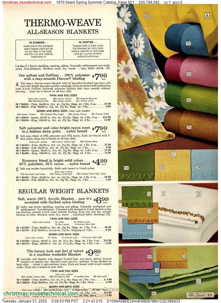 1970 Sears Spring Summer Catalog, Page 921