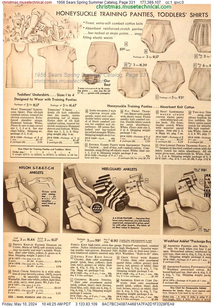 1956 Sears Spring Summer Catalog, Page 331