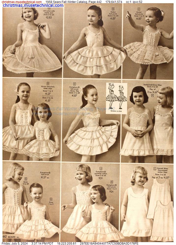 1958 Sears Fall Winter Catalog, Page 442