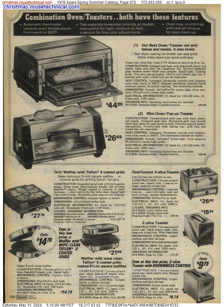 1976 Sears Spring Summer Catalog, Page 972