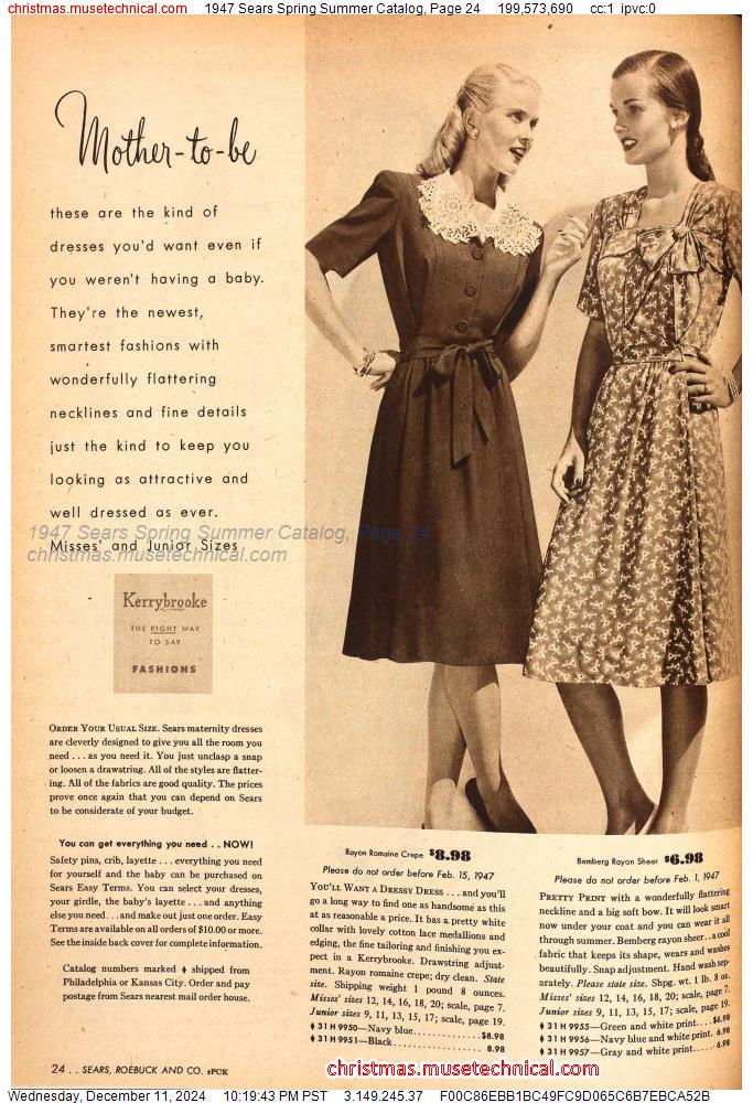 1947 Sears Spring Summer Catalog, Page 24