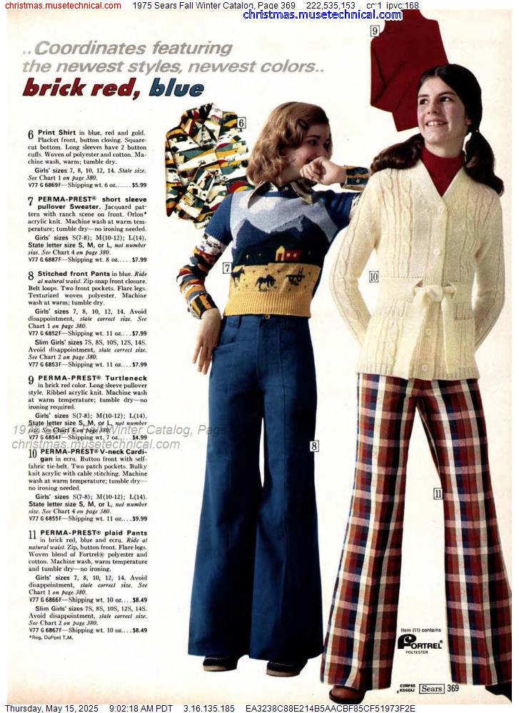 1975 Sears Fall Winter Catalog, Page 369