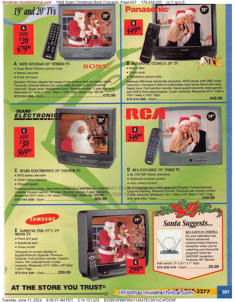 1998 Sears Christmas Book (Canada), Page 637