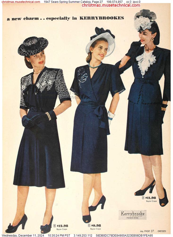 1947 Sears Spring Summer Catalog, Page 27