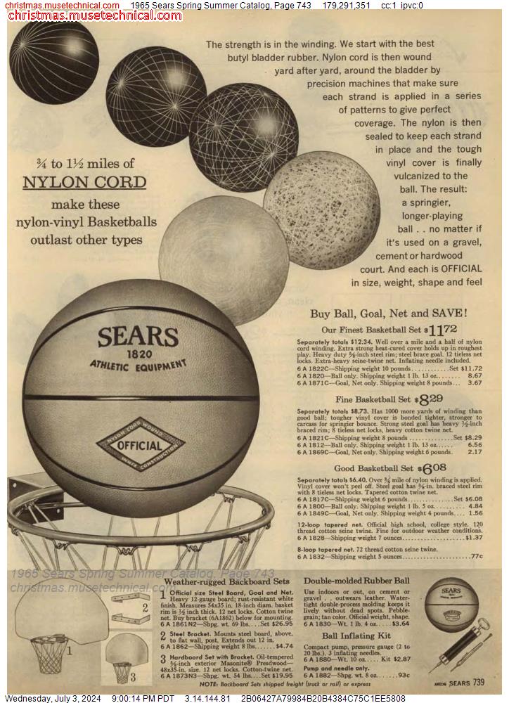 1965 Sears Spring Summer Catalog, Page 743