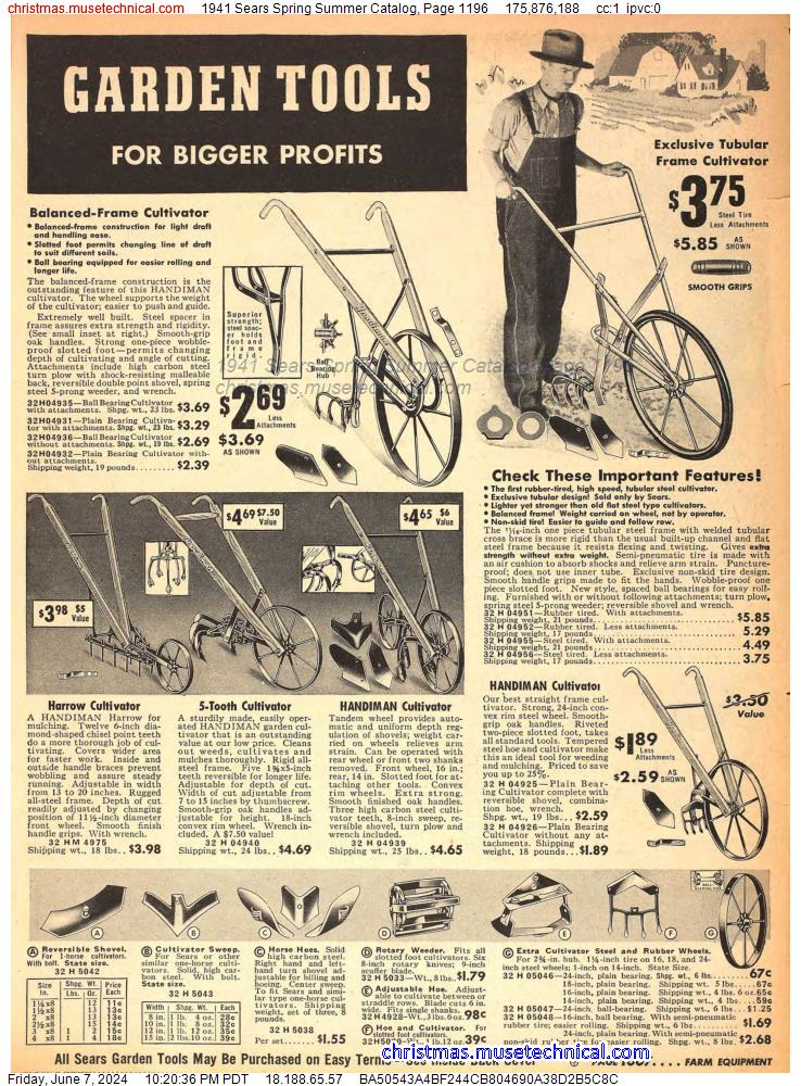 1941 Sears Spring Summer Catalog, Page 1196
