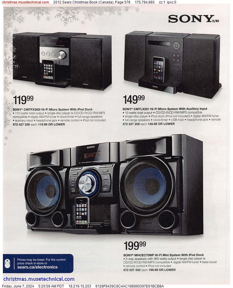2012 Sears Christmas Book (Canada), Page 576